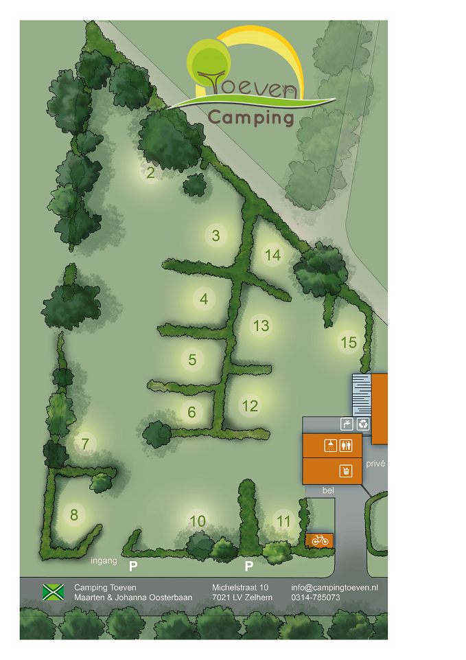Camping in de Achterhoek - plattegrond